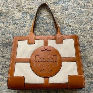 Tory Burch Elle canvas and leather bag